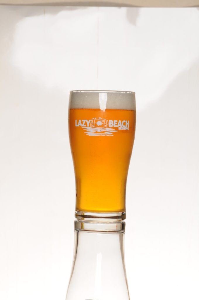 Lazy Beach Brewery Pint Glass with Light Beer